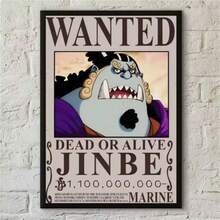 ONE PIECE 1/2/3/6件套复活节流行卡通海报印刷帆布墙画，适用于卧室、客厅、酒吧、咖啡厅、入口处，无框墙面装饰