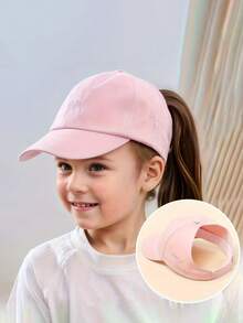 1pc Adjustable Children's Baseball Cap With Heart Embroidery, Suitable For Daily Wear, Outdoor Sports, Beach Vacation, Sun Protection, Fits Ages 3-8 Years, Spring/Summer - Multicolor - View 6