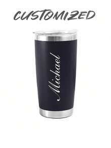 1PC Personalized 20 Oz Tumbler, Custom Name Travel Mug, Laser Engraved Tumbler, Stainless Steel Water Cup, Bridesmaid Tumbler, Insulated Tumbler Easy To Clean, Exquisite,High-Quality Custom, Personalized, Unique Ideal Gifts For Her Her, Boyfriend, Girlfriend, Dad, Mom,Family,Friends, School Students, Workers, School, Home, Office,Delicate Romance