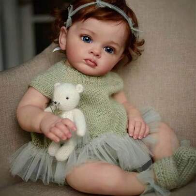Muñeca Reborn Ultrarealista - Recién Nacido Durmiendo de 22 Pulgadas, Cuerpo de Tela Suave con Accesorios de Alimentación, Anatómicamente Precisa para Niños de 3+ Años