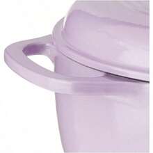 &Lodge - Horno holandés de hierro fundido esmaltado de 6 cuartos con tapa asas dobles apto para horno hasta 500 °F o en estufa uso para marinar cocinar hornear refrigerar y servir color lila - Multicolor - Ver 6