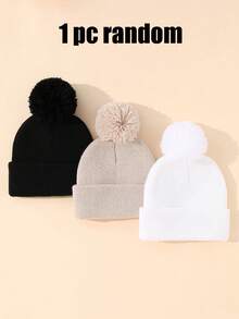 3 chiếc mũ len có quả bông cho bé, mũ len mùa đông có quả bông, mũ mùa đông bằng acrylic unisex có vành, đồ trang trí tiệc cho bé, quà tặng năm mới. - Nhiều màu - Xem 14