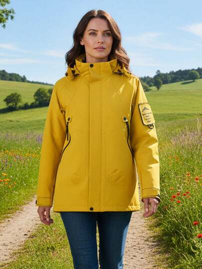 Unisex vindtät vattentät softshelljacka för utomhusbruk, vandring, camping, cykling