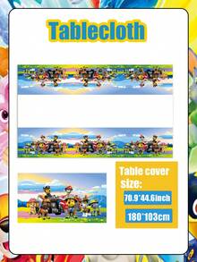 Paw Patrol Yellow Color Disposable Party Tableware, Includes Heavy-Duty 7-Inch / 9-Inch Paper Charger Plates,10 Paper Cups, 20 Napkins, & , Suitable For Themed Parties, New Year Gatherings, Birthday Parties, Picnics - Multicolor - View 7