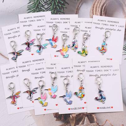 5pcs/6pcs/15pcs Inspirational Pocket Hug Gifts, Motivational And Encouraging Hummingbird & Keychains, Fashion Unisex Handbag, Coin Purse, Backpack And Car Key Decor Accessories. Suitable For Family Gatherings, Birthday Parties, Friendship Days, School Back-To-School And Graduation, To Give To Family, Friends, Students And Colleagues Who Need Support And Encouragement.