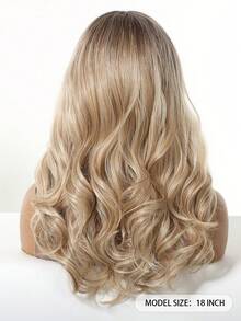 13*4 HD Lace Top Wig, 18-Inch Ombre Gold Long Curly Hair, High-End Grace Women's Lace Wig, Heat-Resistant Synthetic Lace Wig, Suitable For All Festivals And Daily Wear, Can Be Worn At Any Time, Perfect Gift For Girls During Festivals And Masquerade Balls Perfect Gift For Girls During Festivals,Christmas Gifts, Gifts For Girlfriends,Gifts For Women Winter Soft Part Wear And Go Lace Front Wigs For Fashion Women Party & Daily Wear