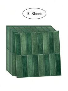 1/10/20 Piezas Azulejos de pared autoadhesivos de color dopamina - Azulejos de salpicadero brillantes para cocina y baño, fácil DIY, pegatinas de azulejos de pared autoadhesivas y removibles, adecuadas para salpicadero de cocina y baño de vacaciones - Multicolor - Ver 15