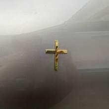 1pc 3D Metal Cross Car Sticker - Durable Rear Emblem Decal, Fits Cars, Motorcycles, E-Bikes, Universal Size, Glossy Metal Finish, Enhances Visibility And Style, Auto, Auto Parts, Car Stickers, Car Decals