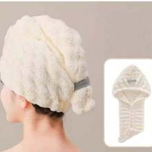 1pc Extra Large & Thick Coral Fleece Hair Drying Towel, Super Absorbent & Quick Dry, Soft & Skin-Friendly, Suitable For Long & Short Hair | Daily Bathroom Care & Home Comfort Use | Romantic Valentine's Day Gift | Essential Home Haircare Towel, Some Pink Color Variations May Exist