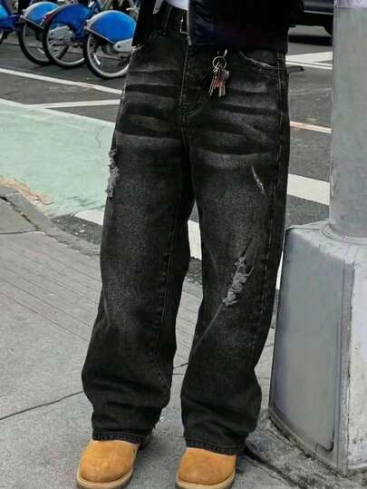 Boys Casual Elastic Waist Jeans