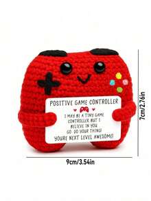 1 món quà hình tay cầm chơi game đan móc mang ý nghĩa tích cực, phù hợp cho cả nam và nữ tuổi teen, búp bê nhồi bông hình tay cầm chơi game, quà tặng cho con trai và em trai, mang lại sự động viên tinh thần. - Nhiều màu - Xem 2