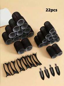 Bộ dụng cụ tạo kiểu tóc uốn xoăn 22 món dành cho nữ, bao gồm que uốn tự dính và kẹp không gây đau - Phù hợp cho phụ nữ và bé gái, tạo độ phồng như ở salon ngay tại nhà, thích hợp để tạo độ phồng chân tóc, sóng nhẹ hoặc tạo kiểu hàng ngày. Có thể tái sử dụng, chắc chắn và không bị rơi ra, vật dụng thiết yếu hàng ngày, tiết kiệm thời gian và công sức. - Nhiều màu - Xem 17