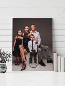 1pc Customized Canvas Wall Art, Frameless Poster, Cozy Indoor Framed Canvas Painting, Suitable For New Year Decoration, Valentine's Day Gift, Wedding Memento, Mother's/Father's Day Gift, Personalized Commemorative Gift, Applicable For Valentine's Day, Wedding, Mother's/Father's Day, New Year, Room Decor, Customizable, Bedroom Decor - Multicolor - View 7