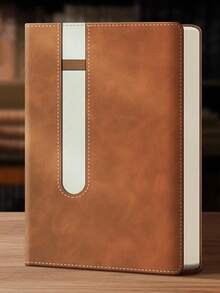 1pc Customized A5 Notebook With Pen Holder Design For Easy Carrying, Personalized Laser Engraved Custom Text, Exquisite Business Office Notebook, Suitable For School And Office, Ideal Graduation Gift, School Supplies, Back To School - Multicolor - View 3