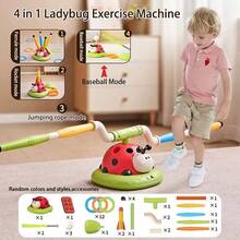3+ Years Old Kids 3-In-1 Musical Jumping Toy Set - Ladybug Ring Toss And Rocket Launcher With Remote Control, Indoor Outdoor Party Garden Sports Game Gift/Perfect Holiday/Birthday/Christmas/New Year Present - Multicolor - View 16