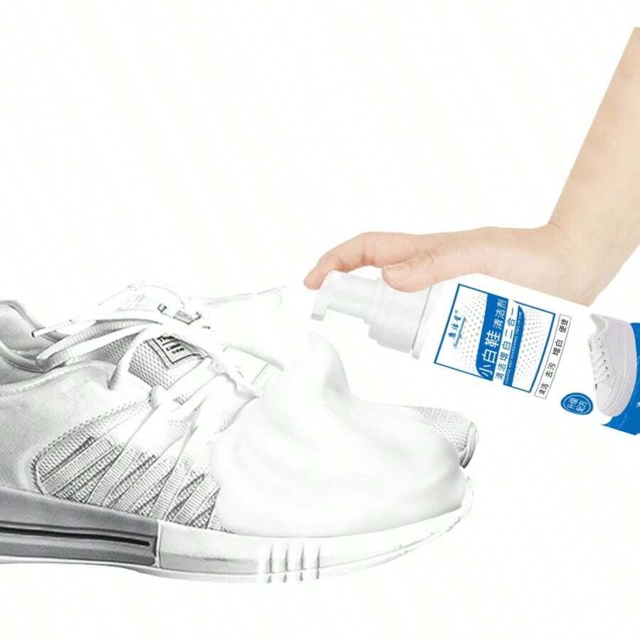 200ml Shoe Cleaner , White Sneaker Cleaner, Water-Free Foam Sneaker Cleaner, White Shoe, Suede, Boot, Canvas, PU, Fabric, Etc Sneaker Cleaning Set. - White - View 1