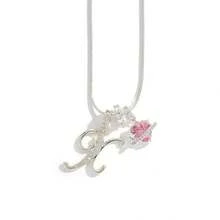 1pc Customized Dainty Luxurious Cream-Inspired Hypoallergenic Pink Heart & Floral 26 English Letter Necklace, Family, Friends, Couples, Valentine's Day, Party, Proposal, Jewelry Gift For Her - White - View 24