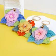 Creative High-Quality Crabapple Flower Card Holder Keychain, Practical Valentine's Day Gift, Car Pendant, Bag Charm - Nhiều màu - Xem 3