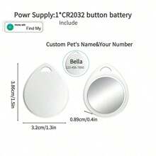 Customizable Pet Anti-Lost Device, Cat Anti-Lost Locator. Compatible With IOS System, Not Suitable For Android System. One-Click Tracking And Positioning, Long Battery Life. Can Also Be Used For Wallet, Luggage And Other Item Positioning. - Multicolor - View 4