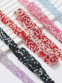 1 قطعة شريط لاصق مرصع بالكريستال والراين، شريط لامع، سهل القطع واللصق، مناسب لأعمال الحرف اليدوية DIY، الأعراس، أعياد الميلاد، ديكورات عيد الميلاد، تغليف الهدايا، مشاريع DIY، الملابس، الهواتف، لوازم الحفلات، إلخ. - متعدد الألوان - مشاهدة 4