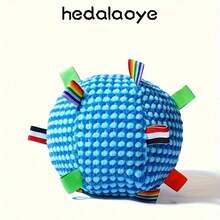 1PC Heavy-Duty Chew-Resistant Dog Ball With Bell - Interactive Tug-Of-War, Soft Training Ball For Aggressive Chewers, All Breeds & Sizes, Indoor/Outdoor Fetch, Durable Polyester Puppy Teething Toy For Mental Stimulation & Exercise, Playful Design, Sturdy Construction, Active Pets, Without Battery, Dog Toy Indestructible, Dog Toys, Dog Accessory - Nhiều màu - Xem 4