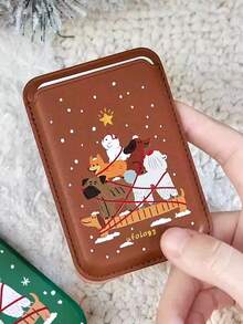 1个可爱动物造型Magsafe卡套，超薄磁性卡包，兼容苹果手机壳