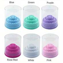 48 Holes Various Styles Acrylic Nail Drill Bits Empty Storage Box Stand Cutter Manicure Milling Container Nail Accessories Tool - Multicolor - View 5