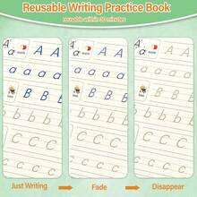 Preschool Learning Activities Educational Workbook - Toddler Prek Montessori Handwriting Practice Activity Tracing Toys Busy Book For Kids, Autism Learning Materials And ABC Learning Book 6PCS - 彩色 - 查看 8