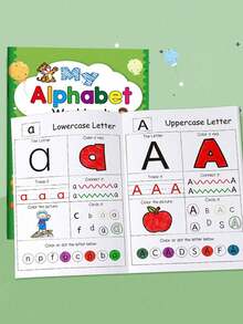 1 pieza Libro de práctica de letras A-Z, que incluye práctica de escritura, cuaderno de caligrafía reutilizable y libro de práctica mágica, adecuado para estudiantes, artículos de papelería, suministros de aprendizaje, regalo ideal para volver a la escuela, Navidad, recompensas de aprendizaje, vacaciones o cumpleaños - Multicolor - Ver 5