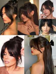 8 Inch Air Bangs Wig For Women, Natural Front Fringe French Invisible Lightweight Wig - Multicolor - View 11