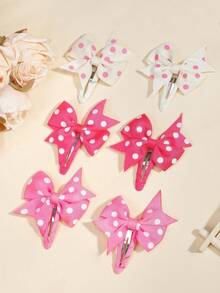 20pcs Bowknot Snap Hair Clips, Premium Satin Ribbon 2 Inch Hair Clips, Non-Slip Hair Accessories Suitable For Baby Girls - Multicolor - View 8