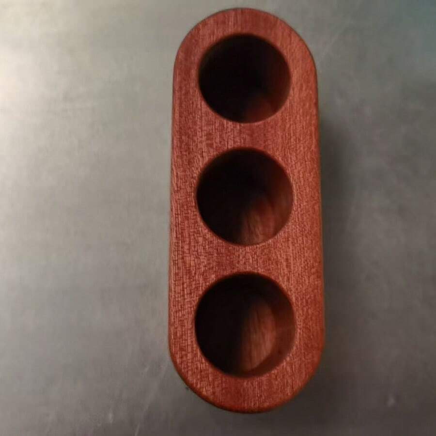 1pc Wooden Essential Oil Display Rack, Wooden Base Stand, Essential Oil Storage Rack, 3-Slot Wooden Base Frame - Multicolor - View 1