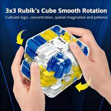 Large 3D Labyrinth Puzzle Maze Cube, 3D Cube Puzzle For Kids, Engaging Brain Teaser Toy,Color-Match Game, Improve Spatial Recognition And Cultivate Logical Thinking,Education Sensory Toys (Blue) - 藍色 - 查看 5