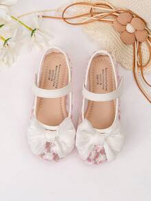 1双春季女式/学生舒适系带平底鞋，婴幼儿鞋，时尚童鞋，幼儿系带布鞋，小女孩玛丽珍平底布鞋，婚礼花童平底鞋 - 白色 - 查看 8