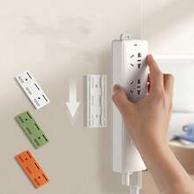 5pcs/Set Removable Non-Drill Power Outlet, Electric Fan, Adhesive Hook [Random Style] Storage & Organization Strong Adhesive Hooks, Bathroom Accessories, Home Decor, Kitchen Accessories, Easy Installation Practical Hooks - White - View 3