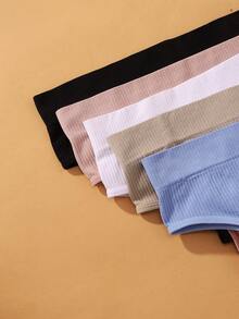 VKME Juego de 10 piezas de bragas triangulares sin costuras, ropa interior íntima para mujer - Multicolor - Ver 5