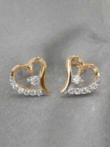 1 paire de boucles d'oreilles à tige en cubic zirconia cubique jolies pour adolescentes, pour la décoration quotidienne, pour les fêtes, bijoux, cadeau d'anniversaire