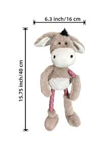 15.75英寸/40厘米柔软毛绒驴玩偶，适合儿童、男孩和女孩。逼真的细节使其成为珍贵的玩伴，也非常适合装饰卧室或教室。 - 棕色 - 查看 9