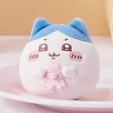 Miniso Bộ phụ kiện bánh Daifuku mùa hoa anh đào Qianchuan (8 món) - Túi trang trí bằng vải nhung mềm mại họa tiết hoa anh đào/Phụ kiện trang trí xách tay (1 chiếc) - Màu xanh nhạt - Xem 4