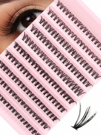 200 piezas de extensiones de pestañas de fibra individual de tipo C de anime, de 10-16 mm de longitud mixta, gruesas y voluminosas, para uso doméstico