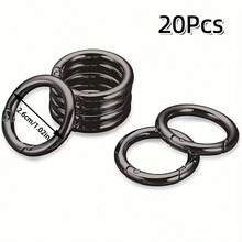 5/10/15/20/30 cái móc khóa carabiner tròn bằng kim loại có lò xo mở được, đầu nối móc khóa, phù hợp làm trang sức DIY và phụ kiện cho doanh nghiệp nhỏ - Nhiều màu - View 25