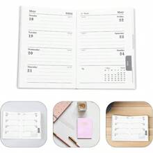 Agenda Compacta A7 2026 con Cubierta de PU Color Rosa Brillante Planificador Mensual y Semanal Pequeo para Negocios y Profesores Cuaderno Porttil para Oficina y Organizacin - Rosa - Ver 8