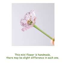 1pc Mini Glass Flower Bouquet, Colorful Handmade Glass Flower Decor Set - Birthday, Wedding, Mother's Day, Office, Home Decor, Valentine's Day Gift - Multicolor - View 16