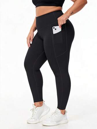 سروال رياضي ذو خصر عالي مبطن حراريًا للنساء كبيرات الحجم، ناعم وراحة للاستخدام اليومي والخارجي والدراجات والرياضات اليوغا، مناسب للخريف والشتاء