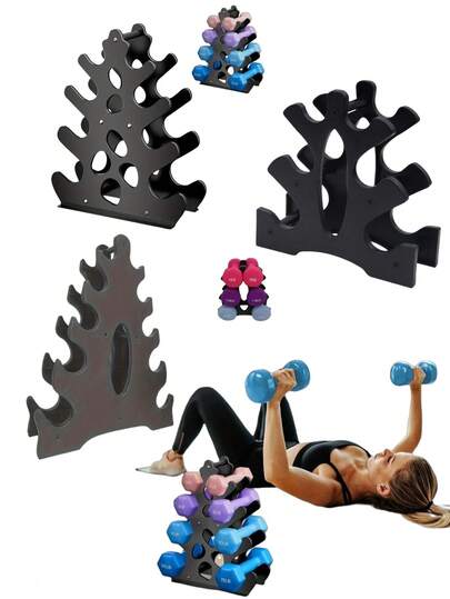 1pc Compact Dumbbell Rack Stand, Space-Saving Fitness Equipment, Sturdy Support Structure, Suitable For Home Workout, Fitness Gear, Essential For Sports & Exercise Training