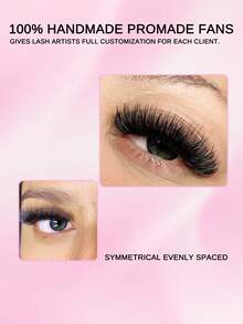 ARTSTAR C-Curl 1000 Fans 3D/4D/5D/6D/8D/10D spitze Basis kurzer Stiel vorbereitete russische Volumen-Fächer Kunstmink vorbereitete Wimpernverlängerungen Make-up 8-15 Mix - C - Übersicht 8