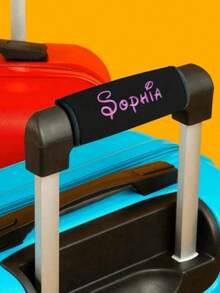 Personalized Name Luggage Handle Wrap, 8 Color Options, Customizable Text/Name, Size 15.5x14.5cm, Travel Suitcase Accessory, Suitable For Vacation, Birthday, Valentine's Day, Mother's Day, Anniversary, Perfect Commemorative Gift For Family And Friends, Ideal Wedding Or Birthday Present, Multi-Functional, Durable, Stylish. - Multicolor - View 6