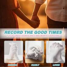 DIY Hand Molding Powder - Precise Shaping, Clear Texture Restoration - Premium Commemorative Material, Cherish Growth And Memories - Suitable For Infants And Adults - Applicable For Hotels, Restaurants, Malls, DIY Craft Projects, Emotional Gifts, Detailed Shaping, Handicrafts - Hand Casting Kit, Handicraft Supplies, Craft Enthusiasts, Gift Buyers - Valentine's Day Gift, Birthday Gift, Anniversary Gift, Thanksgiving Gift, Mother's Day Gift - Suitable For Couples, Families - Multicolor - View 3