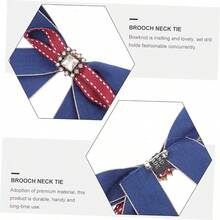 GALPADA Pajarita Cinta De Diamantes De Imitacin Broche De Diamantes De Imitacin Cinta para Arcos Corbata De Diamantes De Imitacin Lazos para El Cabello Las Mujeres Broche De Arco - 17X13.5X1.5CM + azul - Ver 6