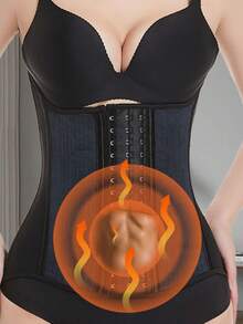 1PC Ladies' Double-Layer Mesh Waist Cincher Corset With Snap Buttons For Figure Shaping - Multicolor - View 3